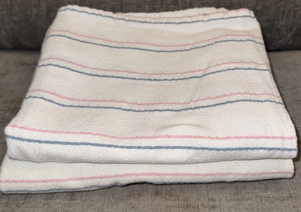 Set Of 3 Angelica Hospital Receiving Blankets Pink Blue Stripe - Image 2 of 4