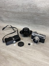 Yashica Electro 35 Silver W/ Leather Case Camera 45mm F1.7 Lens - Untested