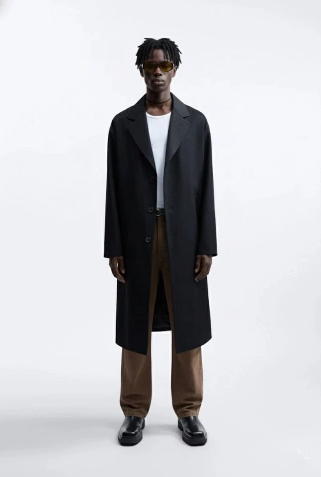 ABRIGO ZARA HOMBRE 100% LANA EDICIÓN LIMITADA AW '23 TALLA L NUEVO CON ETIQUETAS $229 Foto 3 de 4