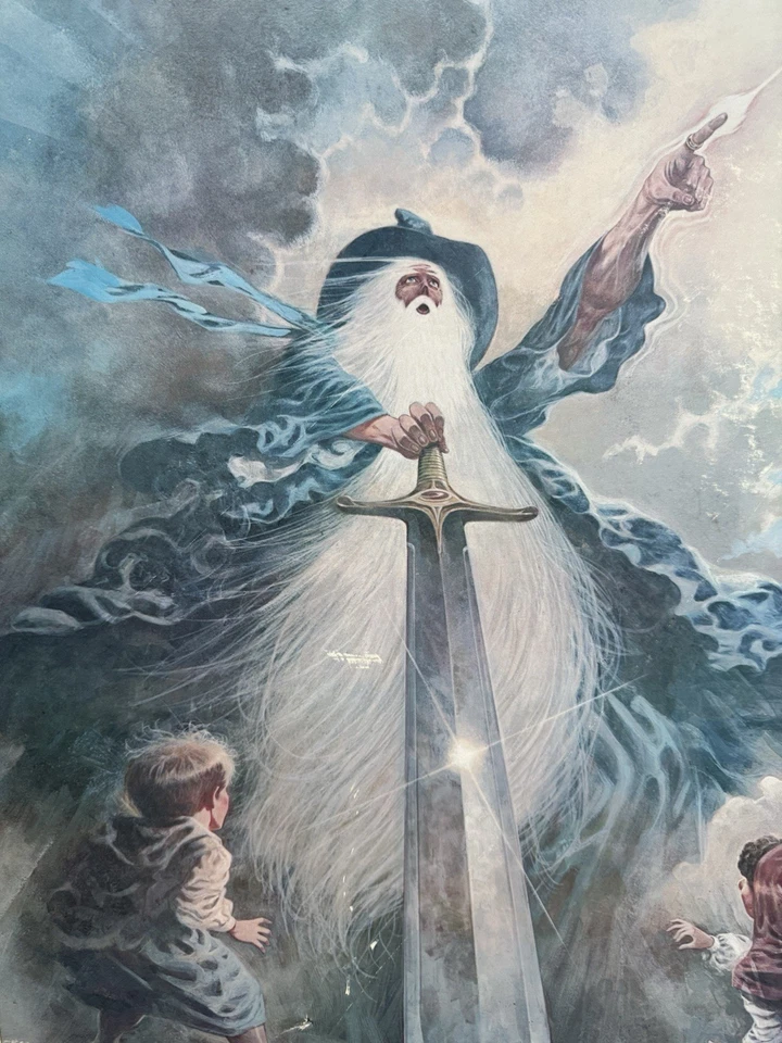 Póster promocional enmarcado anuncio vintage de El Señor de los Anillos J.R.R. Película libro de Tolkien Foto 2 de 4