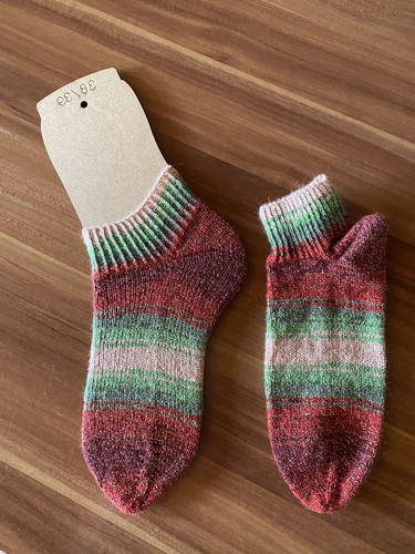 1 paar gestrickte, glitzer, Sneakersocken, Handmade,, Strümpfe, Größe 38/39 - Bild 4 von 9