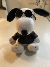 Peanuts Metlife Joe Cool Snoopy Plush Stuffed Animal Sunglasses Leather Jacket