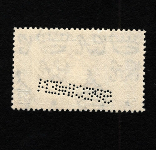 OPC 1947 Basutoland 3p Royal Visit Specimen Perfin Mint Lightly Hinged 35024 - Bild 2 von 2