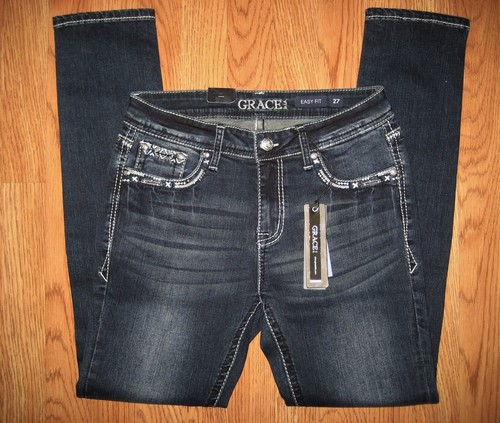 Grace in LA Easy Fit Skinny Western Jeans Damen Gr. 27 - Bild 3 von 9