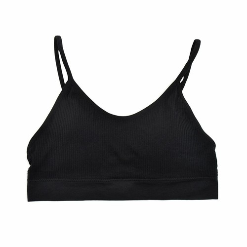 LADIES 2 PACK CROP BRA TOP VEST NON WIRED PADDED SPORTS STYLE 8 TO 22 - Picture 7 of 16