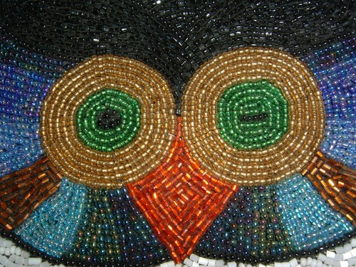 Winking Owl Beaded Vintage Small Shoulder Bag - Picture 2 of 3
