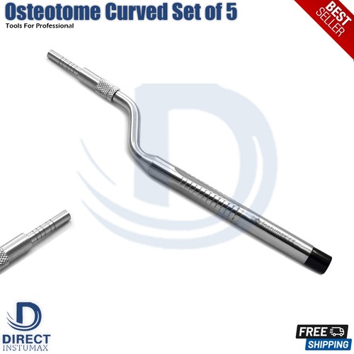 Osteotoma curva punta cóncava 5 piezas + casete - Imagen 6 de 8
