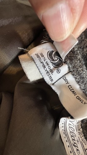 The Villager Gray Wool Blend Midi Skirt A Line Side Button Lined Sz Med 12 READ - Picture 5 of 5