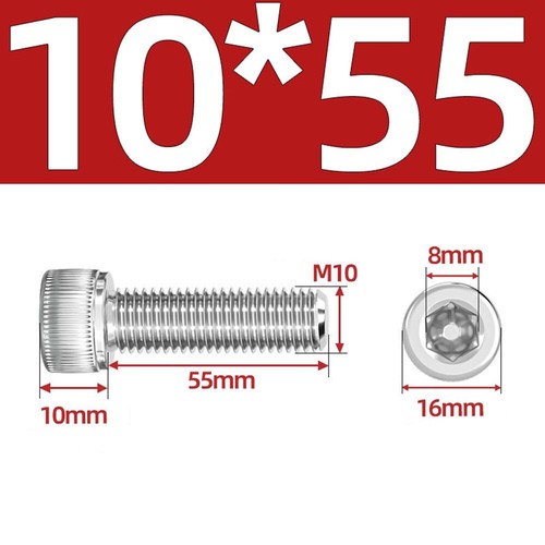 316 Edelstahl Zylinderschrauben Innensechskant Innensechskant DIN912 M10 M12 M16 M24 - Bild 20 von 158