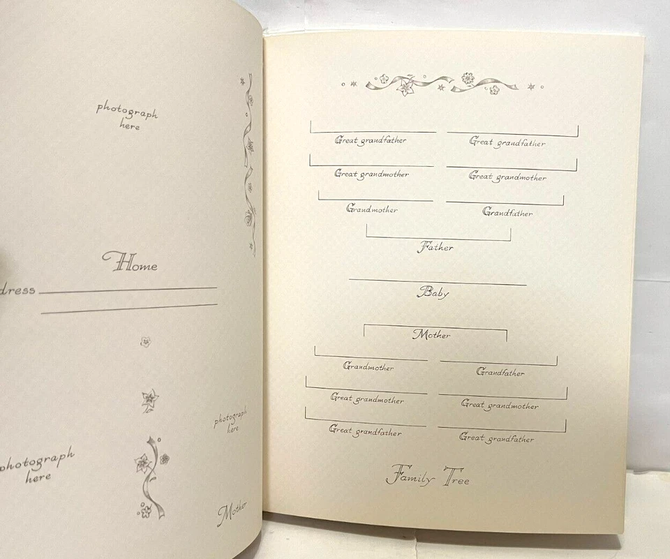 C.R. Libro Gibson Baby Memory Vintage (Nacimiento hasta 7 Años) Principios 1900 Nuevo de Lote Antiguo Foto 3 de 4