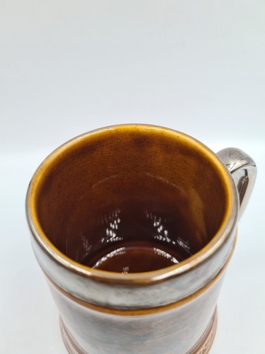 Vintage Lord Nelson Pottery Brown Silver Handled Mug Cup England Pre-Owned - Picture 15 of 19