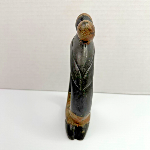 Vintage Stone Carving Couple/Mother Child Embrace Circle of Love 7 1/4" H - Picture 11 of 12