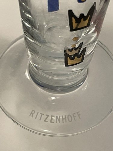 Ritzenhoff Pilsner Beer Flute Glass 9.75" by Artist Poonam Choudhry Germany - Picture 4 of 7
