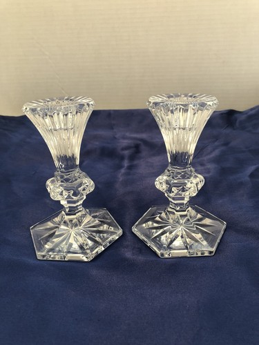 Waterford Crystal Taper Candlestick Holders X 2-Chatham Design- - Picture 2 of 16