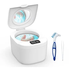 Dental Ultrasonic Retainer Cleaner Machine - 43kHz Ultrasonic Pod for Denture