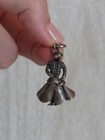 Vtg Sterling Silver Spanish Matadore Bullfighter Bracelet Necklace Charm 1"