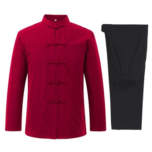 2pcs Mens Traditional Chinese Tang Suit Bruce Lee Martial Arts Kung Fu Uniform - Picture 17 of 17