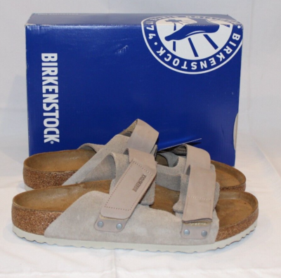 BIRKENSTOCK Uji Regular Fit Slide Sandal Digital TAN Genuine‎ Leather Men Birkenstock Uji Slide Sandal (Men) - Taupe Suede/Taupe  main image 4