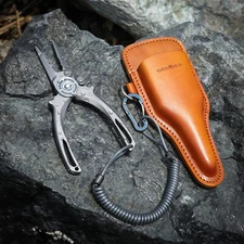 Gomexus Titanium Fishing Pliers 7.5" Saltwater Jigging Never Rust Leather Sheath