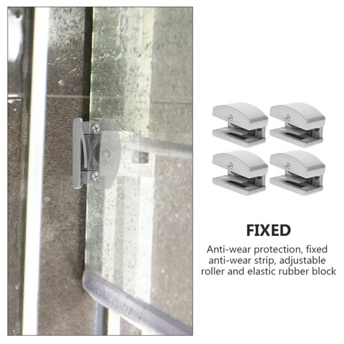 4x Shower Door Guide Adjustable Shower Door Track Shower Door Bumper - Bild 8 von 12