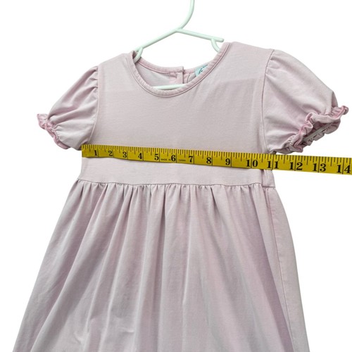 Smock Monkey Disney Princess Dress Girls Pink Puff Sleeve Embroidered Size 5 - Picture 7 of 9