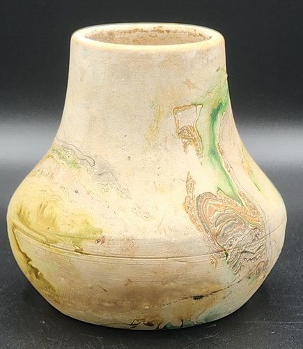 GORGEOUS Nemadji Pottery Swirl Vase, Made In The USA 4.85"H, EUC - Picture 5 of 15