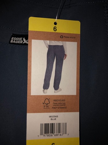 Eddie Bauer Women's Fleece Lined Pants, StormRepel® & UPF 50+. Gray Blue. 6 - Picture 3 of 8