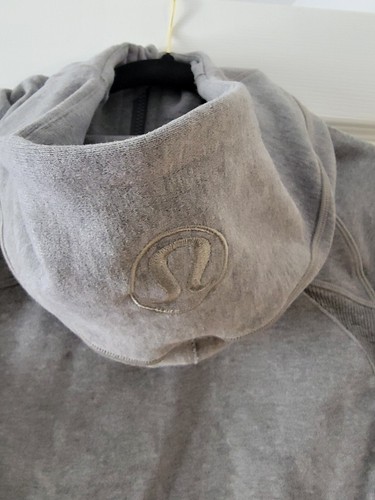 Suéter con Capucha de Buceo LULULEMON Talla 8 Clásico Algodón Polar Agujeros para Pulgares Gris W4AH9S - Imagen 5 de 9