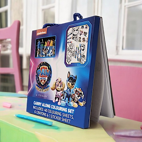PAW Patrol Carry Along Colouring Set 40 Sheets Crayons Stickers Portable Kit - Picture 5 of 13