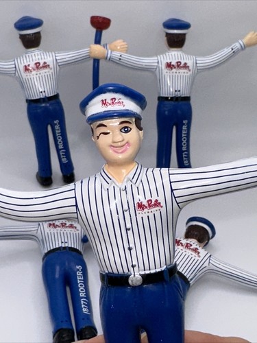 5 Mr Rooter Plumbing Mini Bendable Promotional Figure Freebie - Picture 6 of 8