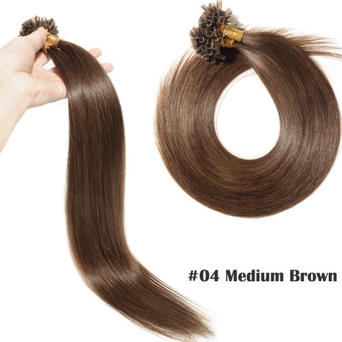 200G Thick Keratin Bond Nail U-Tip Human Hair Extensions Pre Bonded Highlight 1g - Picture 30 of 50