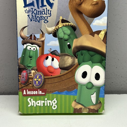 VeggieTales Lyle Friendly Viking VHS Green Video Tape Christian God Sharing Show - Picture 13 of 14