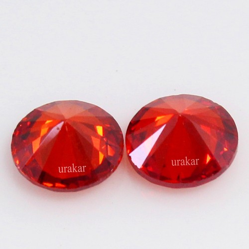 Natural Montana Padparadscha Sapphire Certified 10x10 MM Round Cut Pair Gemstone - Picture 4 of 5