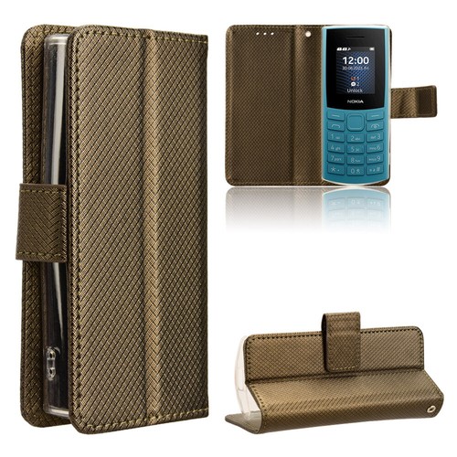 For Nokia 105 4G 2023, Fashion Shockproof Leather Wallet Stand Soft Case Cover - Picture 23 of 28
