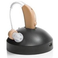 Micro Ear Headphone Sound Amplifier Cream Color. Bracket And Charger. Officia... Micro Ear Headphone Sound Amplifier Cream Color. Bracket And Charger. Officia...