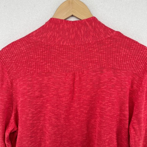 EILEEN FISHER Cardigan XL Linen Cotton Slub Open Front Draped Sweater Pink - Picture 5 of 16