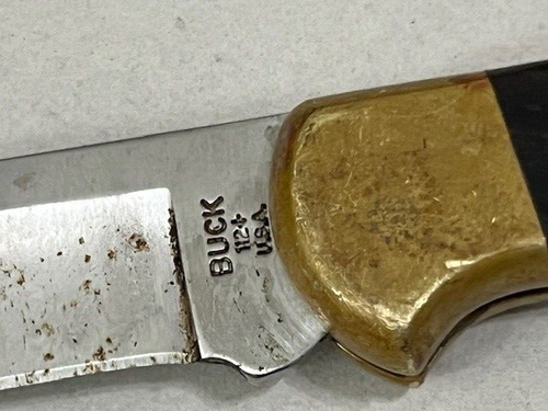 Vintage BUCK USA 112 Hunting Folding Pocket KNIFE - Great condition - Picture 6 of 10