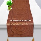 Indian Brocade Silk Table Runner Handmade Cookware Dining Table Cloth Runners