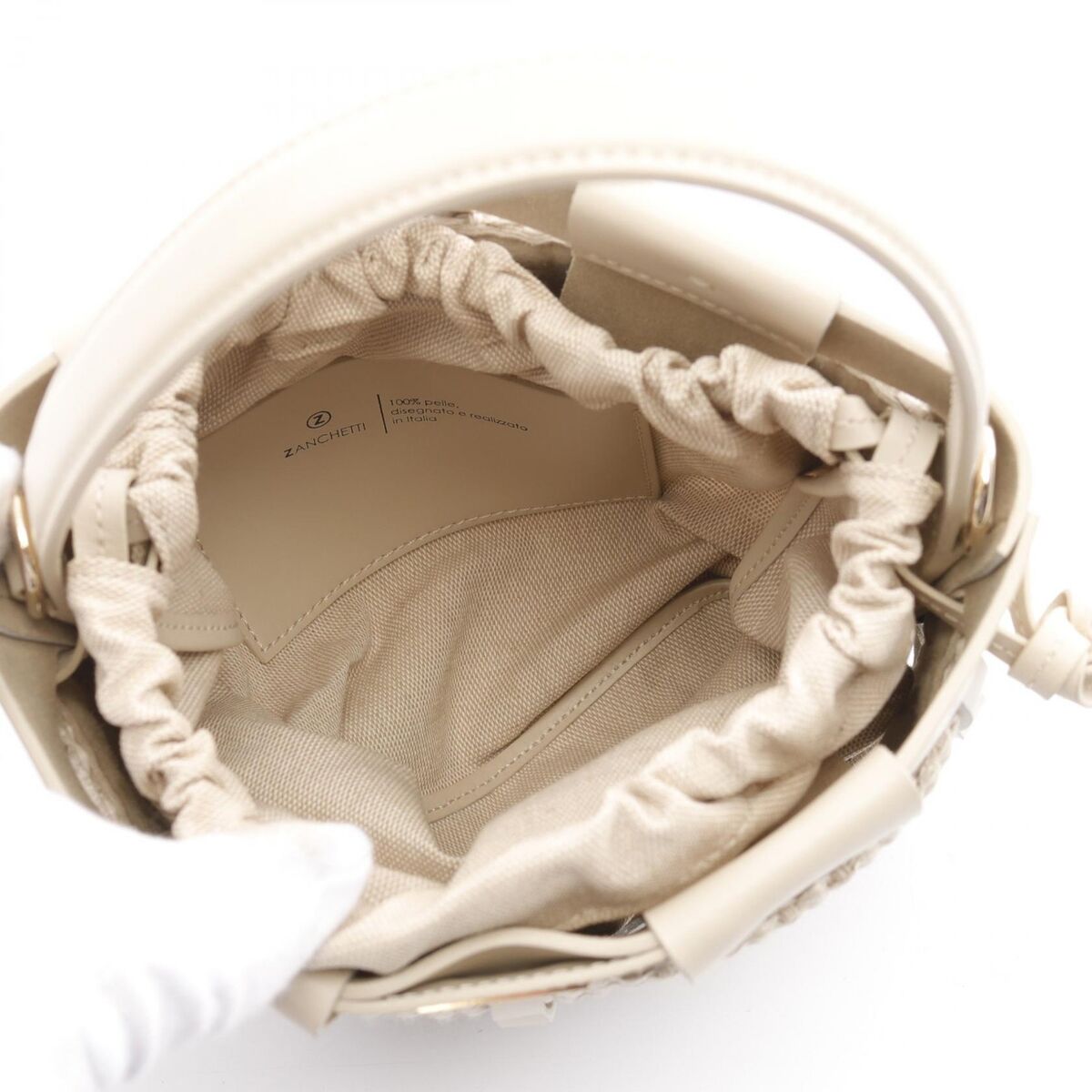 ZANCHETTI WOVEN BUCKET SMALL Hand shoulder crossbody bag ZANCHETTI WOVEN BUCKET SMALL Hand shoulder crossbody bag