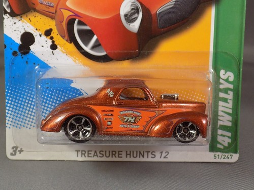 HOT WHEELS 2012 TREASURE HUNT LOT - "SURF CRATE" & " '41 WILLYS" NIP - Picture 5 of 6