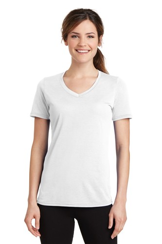 Port & Company LPC381V Womens Short Sleeve Performance Blend V Neck T-Shirt - Picture 15 of 15