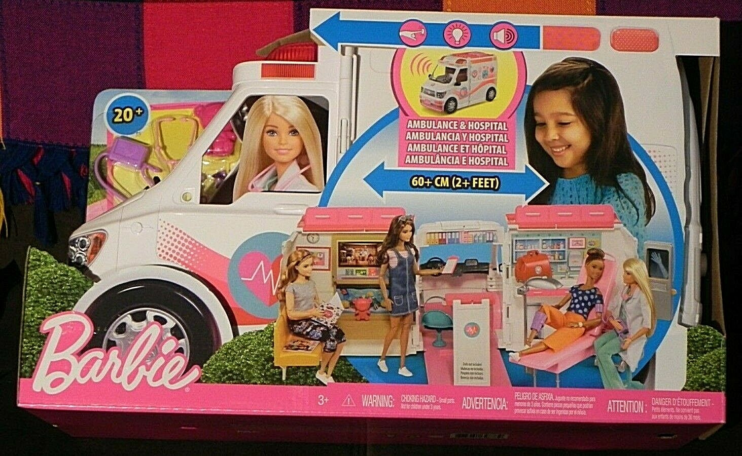 barbie care clinic ambulance and hospital playset