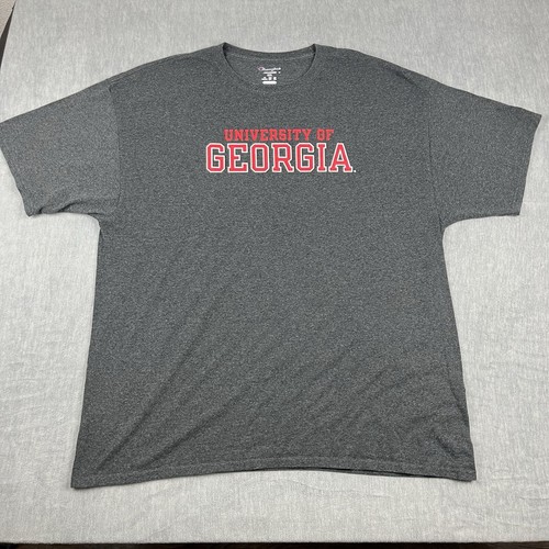 University Of Georgia Shirt Mens XXL Gray Red Graphic Logo Bulldogs Champion