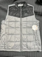 Realtree Polar Soft Shell Puffer Vest Two Tone Grey Men L NWT Outdoor (0289-3)