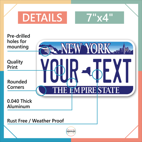 Custom state License Plates with personalized text Car 12x6- Moto 7x4 - Bike 6x3 - Picture 364 of 570