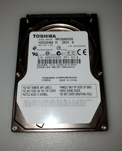 PS3 HDD TOSHIBA MK2565GSX HDD2H84 250GB SATA 2.5" HDD Hard Drive 100% Working - Picture 6 of 9