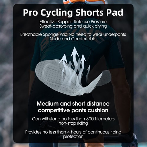 WEST BIKING Hombres Pro Ciclismo Pantalones Cortos Montar Transpirables Acolchados Bicicleta Pantalones Cortos Medias - Imagen 9 de 12