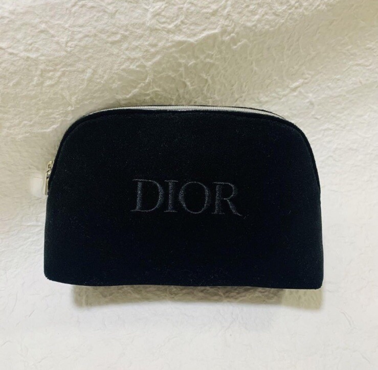 DIOR ノベルティ Christian Dior Novelty Pouch vanity black logo mark