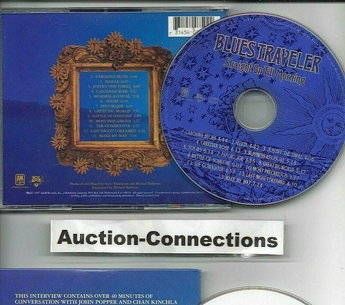 BLUES TRAVELER - Straight On Till Morning + BONUS Rare PROMO - 2 CD LOT til disc - Picture 5 of 6