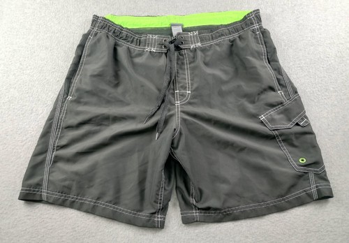 Champion Mens Med Gray Lined Swim Trunks - Picture 1 of 17